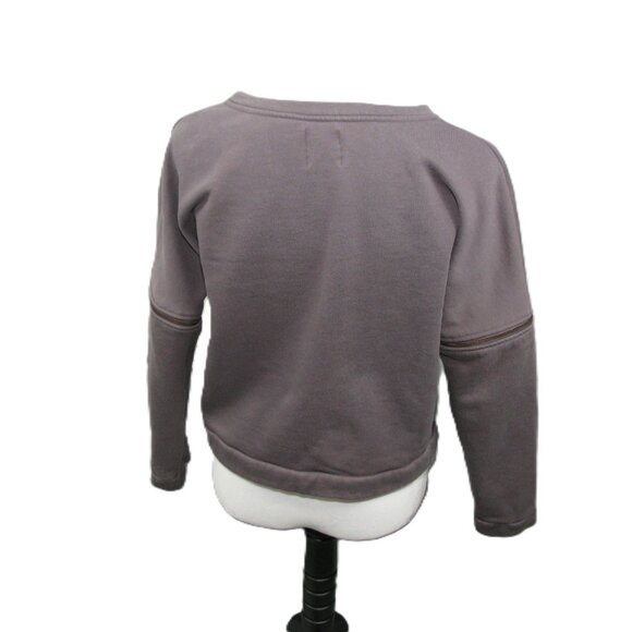 Lime & Vine Gray Sweatshirt with Rose Gold Zippers Size Medium - Picture 3 of 6